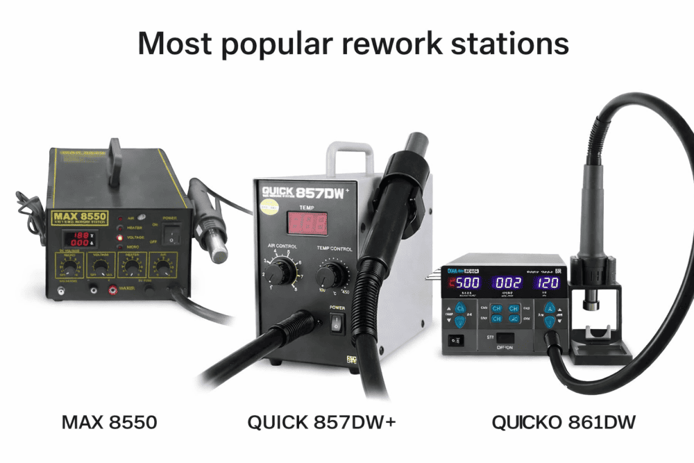 most common hot air rework station models in india