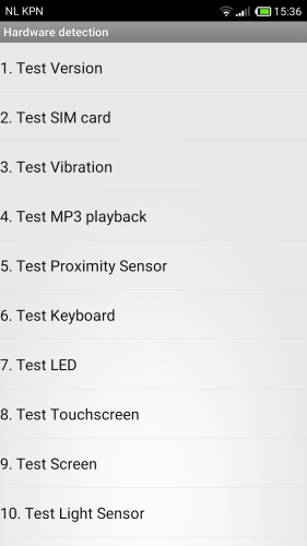 xiaomi diagnostic test code menu