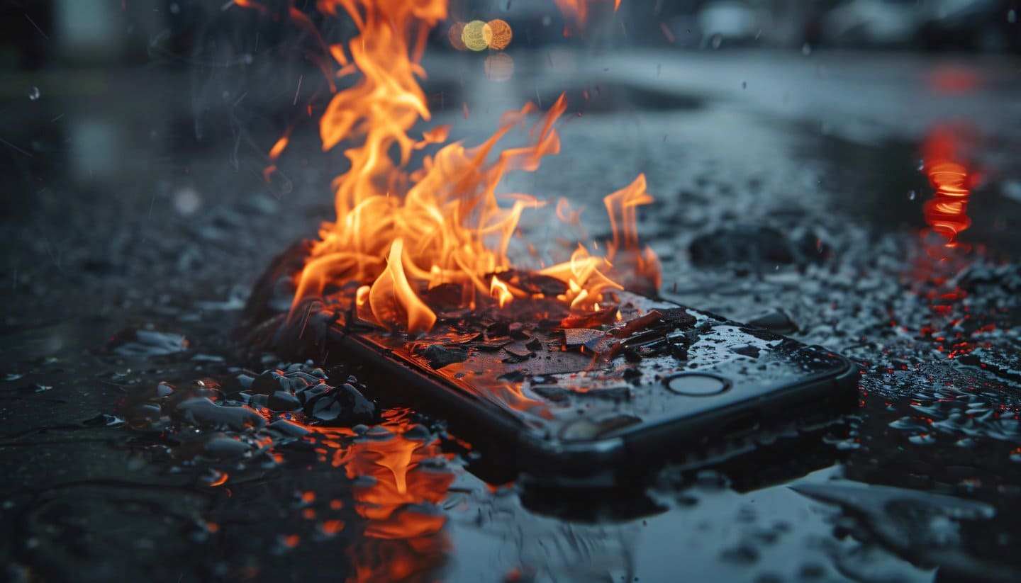 phone battery exploding
