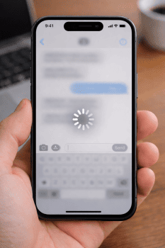 iPhone showing loading spinner and app lag after iOS update