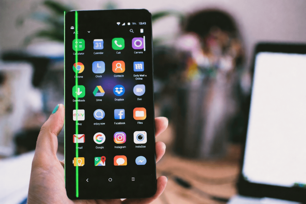 green lines appearing sometimes on phone screen after software updates