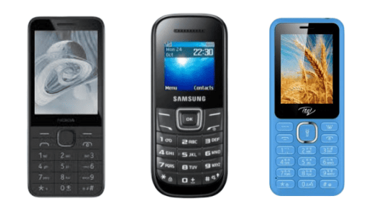 nokia, samsung, itel keypad phones