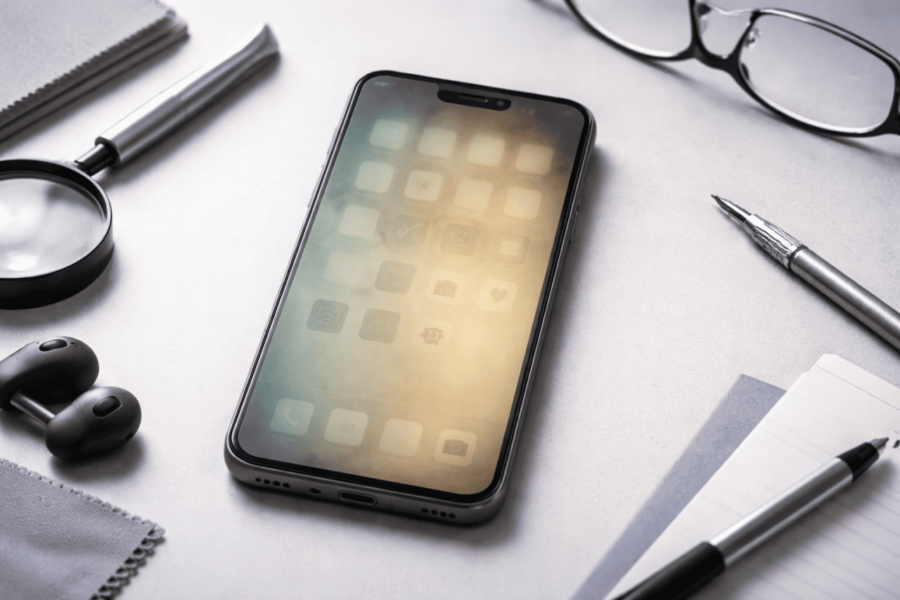 screen burn or ghast image on phone screen